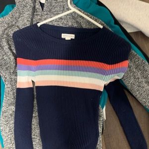 long sleeve right dropped sweater